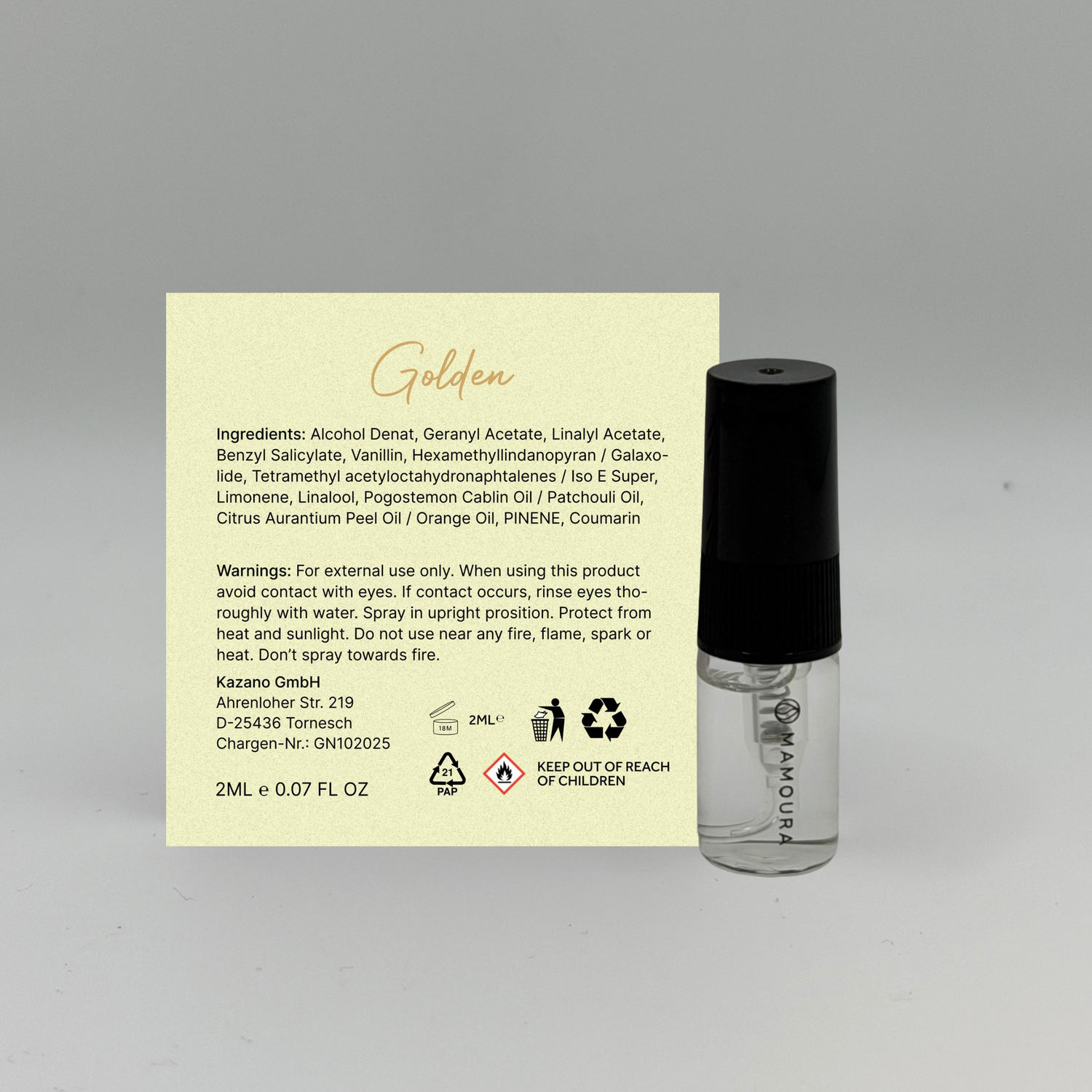 MAMOURA Golden 2 ML Duftprobe